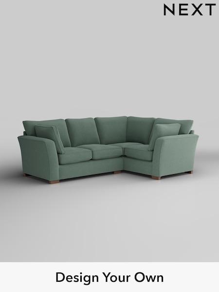 Fine Chenille Easy Clean/Light Forest Green Heath Highback (W43053) | £2,050