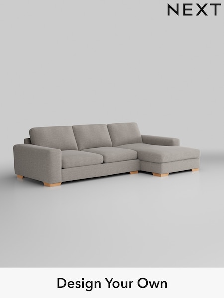 Fine Chenille Easy Clean/Light Steel Grey Houghton Deep Sit (W43054) | £2,250