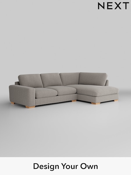 Fine Chenille Easy Clean/Light Steel Grey Houghton Deep Sit (W43054) | £2,199