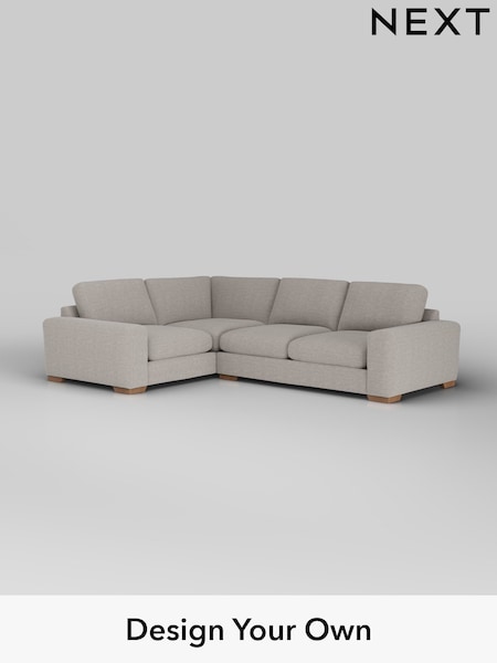 Fine Chenille Easy Clean/Light Steel Grey Houghton Deep Sit (W43054) | £2,575