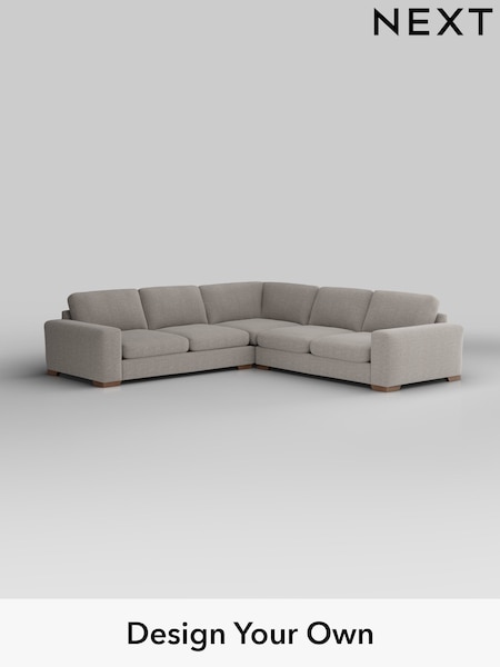 Fine Chenille Easy Clean/Light Steel Grey Houghton Deep Sit (W43054) | £2,875