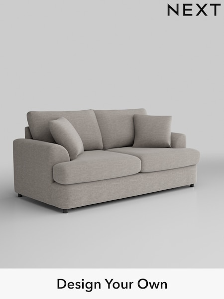 Fine Chenille Easy Clean/Light Steel Grey Parker Platform (W43056) | £1,275