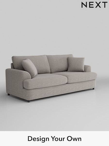 Fine Chenille Easy Clean/Light Steel Grey Parker Platform (W43056) | £1,375