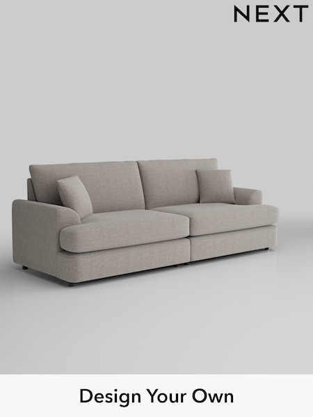 Fine Chenille Easy Clean/Light Steel Grey Parker Platform (W43056) | £1,475