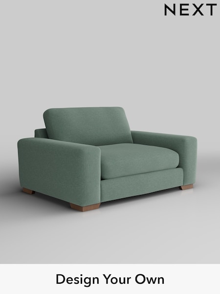 Fine Chenille Easy Clean/Light Forest Green Houghton Deep Relaxed Sit (W43059) | £1,225
