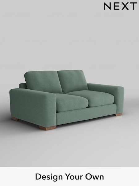 Fine Chenille Easy Clean/Light Forest Green Houghton Deep Relaxed Sit (W43059) | £1,325