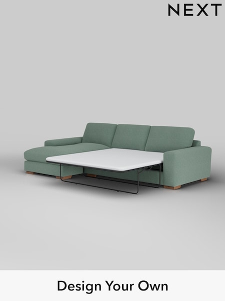 Fine Chenille Easy Clean/Light Forest Green Houghton Deep Relaxed Sit (W43059) | £2,825
