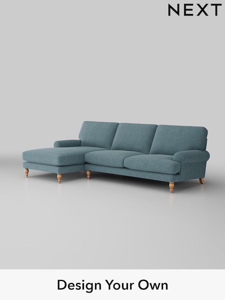 Fine Chenille Easy Clean/Mid Blue Erin Deep Relaxed Sit (W43061) | £1,975