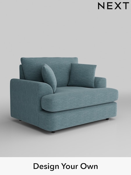 Fine Chenille Easy Clean/Mid Blue Parker Platform (W43062) | £975