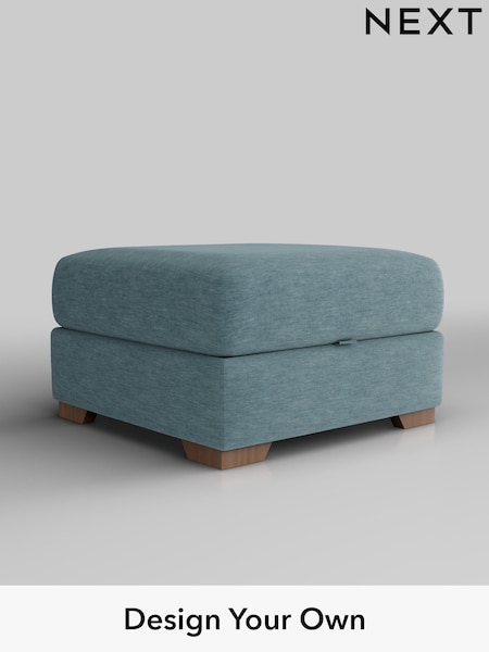 Fine Chenille Easy Clean/Mid Blue Houghton Deep Relaxed Sit (W43064) | £499