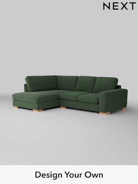 Fine Chenille Easy Clean/Mid Khaki Green Houghton Deep Sit (W43065) | £2,099
