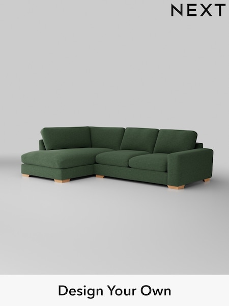 Fine Chenille Easy Clean/Mid Khaki Green Houghton Deep Sit (W43065) | £2,199