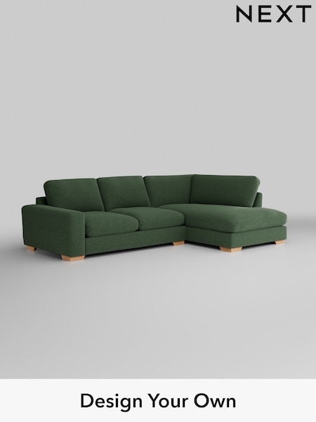 Fine Chenille Easy Clean/Mid Khaki Green Houghton Deep Sit (W43065) | £2,199