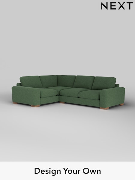 Fine Chenille Easy Clean/Mid Khaki Green Houghton Deep Sit (W43065) | £2,575