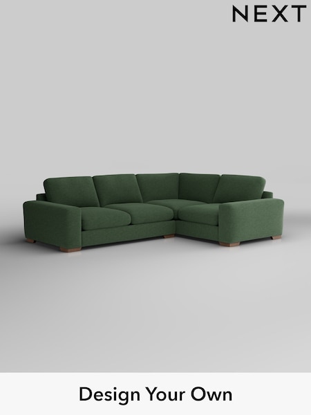 Fine Chenille Easy Clean/Mid Khaki Green Houghton Deep Sit (W43065) | £2,575