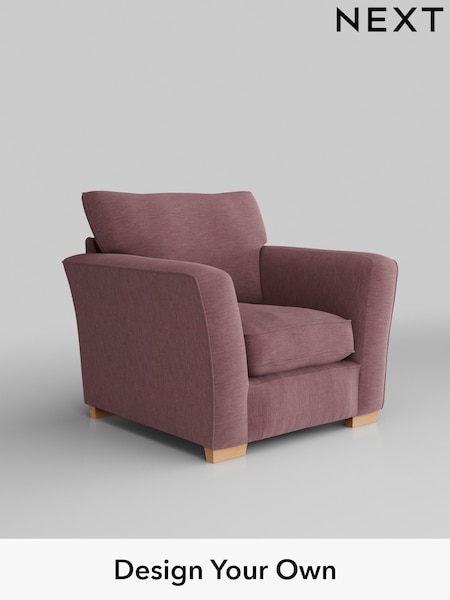 Fine Chenille Easy Clean/Mid Mulberry Purple Heath Highback (W43067) | £750