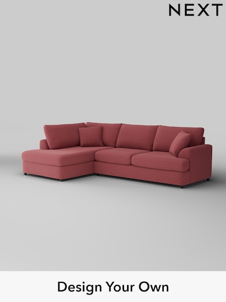 Fine Chenille Easy Clean/Mid Pink Parker Platform (W43069) | £2,350