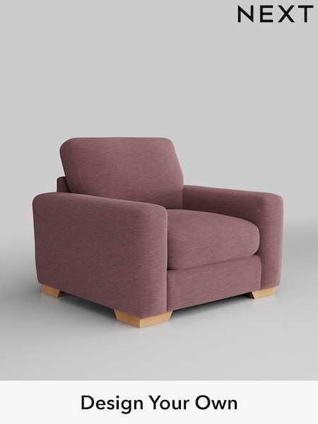 Fine Chenille Easy Clean/Mid Mulberry Purple Houghton Deep Relaxed Sit (W43071) | £925