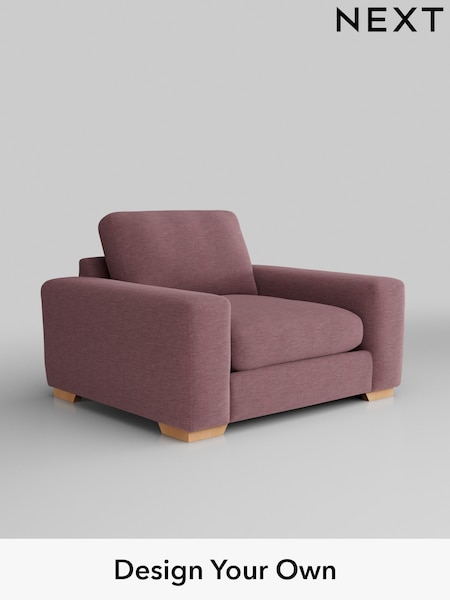 Fine Chenille Easy Clean/Mid Mulberry Purple Houghton Deep Relaxed Sit (W43071) | £1,025