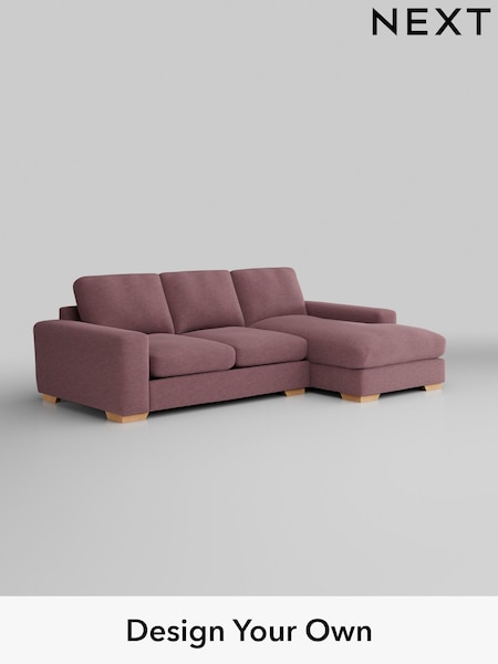 Fine Chenille Easy Clean/Mid Mulberry Purple Houghton Deep Relaxed Sit (W43071) | £2,125