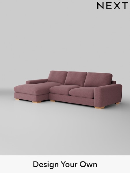 Fine Chenille Easy Clean/Mid Mulberry Purple Houghton Deep Relaxed Sit (W43071) | £2,325