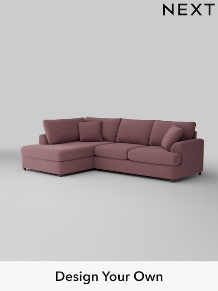 Fine Chenille Easy Clean/Mid Mulberry Purple Parker Platform (W43072) | £2,250