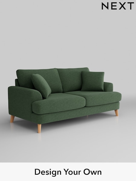 Fine Chenille Easy Clean/Mid Khaki Green Parker (W43073) | £1,375