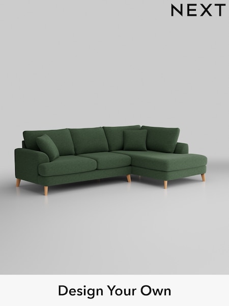 Fine Chenille Easy Clean/Mid Khaki Green Parker (W43073) | £2,250