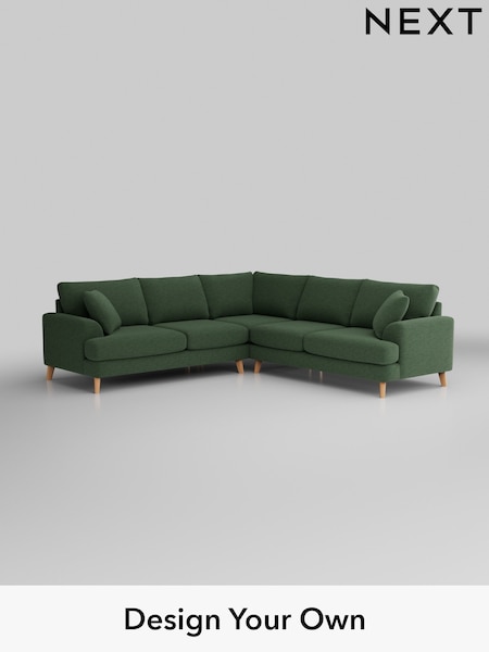 Fine Chenille Easy Clean/Mid Khaki Green Parker (W43073) | £2,725