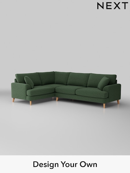 Fine Chenille Easy Clean/Mid Khaki Green Parker (W43073) | £2,425
