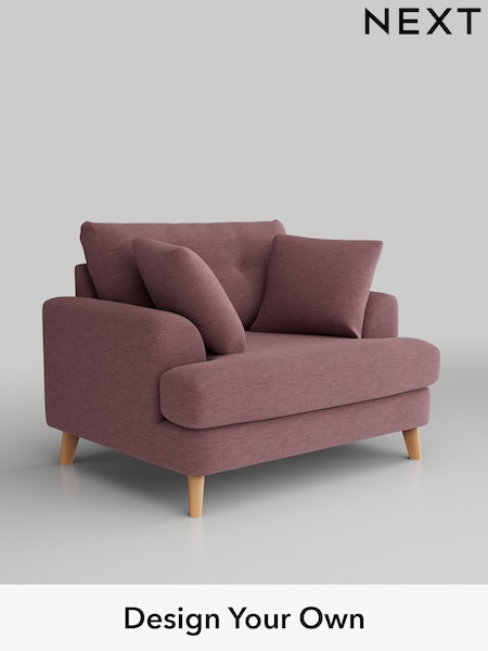 Fine Chenille Easy Clean/Mid Mulberry Purple Parker Buttoned Back (W43075) | £1,025