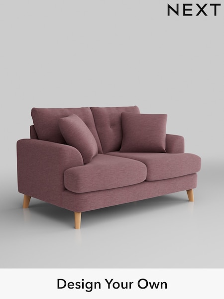Fine Chenille Easy Clean/Mid Mulberry Purple Parker Buttoned Back (W43075) | £1,225