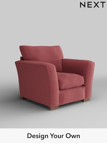 Fine Chenille Easy Clean/Mid Pink Heath Highback (W43076) | £750