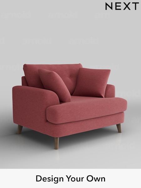 Fine Chenille Easy Clean/Mid Pink Parker Buttoned Back (W43077) | £1,025