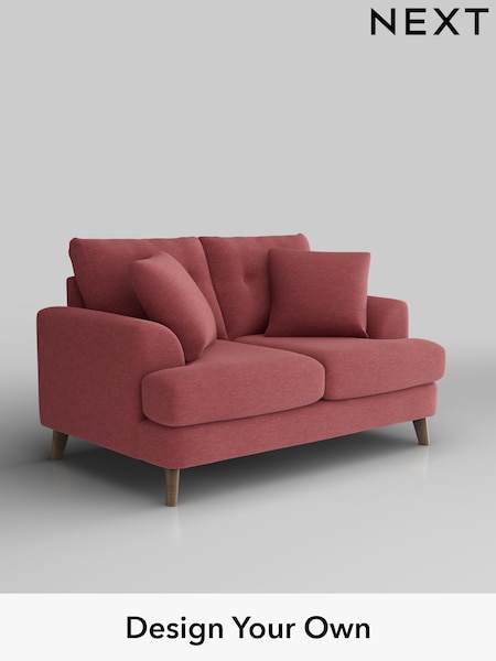 Fine Chenille Easy Clean/Mid Pink Parker Buttoned Back (W43077) | £1,225