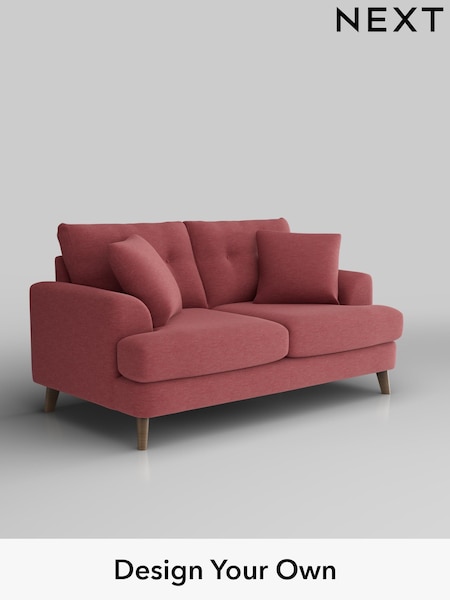 Fine Chenille Easy Clean/Mid Pink Parker Buttoned Back (W43077) | £1,325