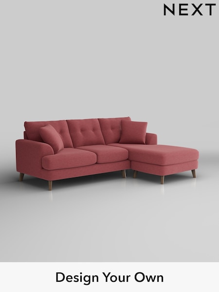 Fine Chenille Easy Clean/Mid Pink Parker Buttoned Back (W43077) | £1,850