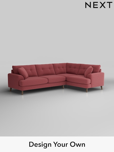 Fine Chenille Easy Clean/Mid Pink Parker Buttoned Back (W43077) | £2,475