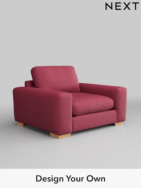 Fine Chenille Easy Clean/Mid Raspberry Pink Houghton Deep Relaxed Sit (W43078) | £1,025