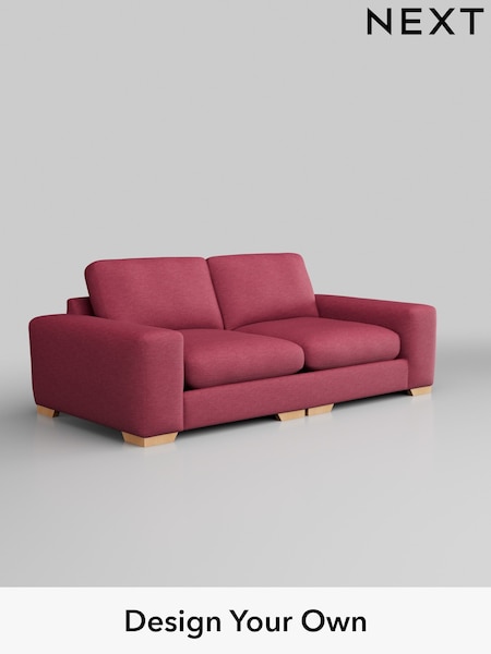 Fine Chenille Easy Clean/Mid Raspberry Pink Houghton Deep Relaxed Sit (W43078) | £1,525