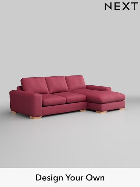 Fine Chenille Easy Clean/Mid Raspberry Pink Houghton Deep Relaxed Sit (W43078) | £2,125
