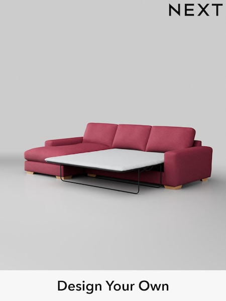 Fine Chenille Easy Clean/Mid Raspberry Pink Houghton Deep Relaxed Sit (W43078) | £2,825