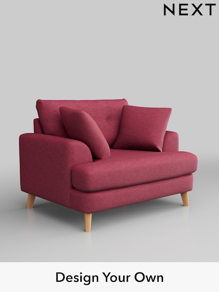 Fine Chenille Easy Clean/Mid Raspberry Pink Parker Buttoned Back (W43079) | £1,025