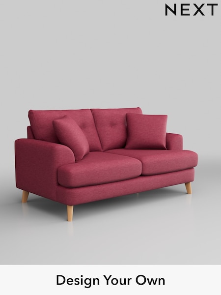 Fine Chenille Easy Clean/Mid Raspberry Pink Parker Buttoned Back (W43079) | £1,325