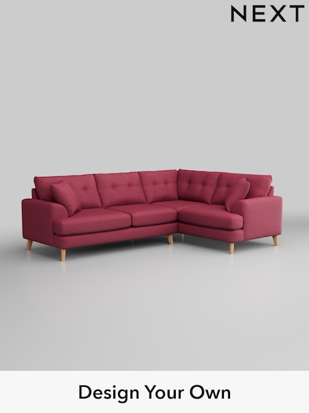 Fine Chenille Easy Clean/Mid Raspberry Pink Parker Buttoned Back (W43079) | £2,375