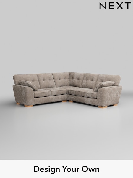 Distressed Velour/Mid Natural Stamford Buttoned Back (W43094) | £2,425