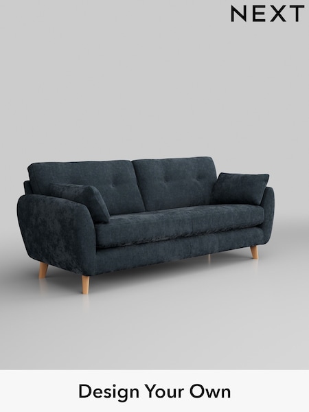 Distressed Velour/Midnight Blue Wilson Buttoned Back (W43115) | £1,150