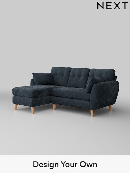 Distressed Velour/Midnight Blue Wilson Buttoned Back (W43115) | £1,575