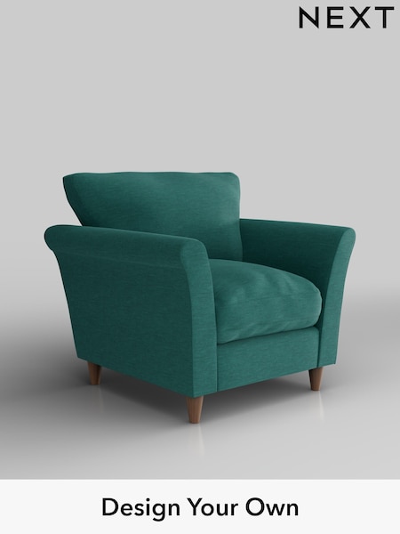 Fine Chenille Easy Clean/Dark Juniper Green Hartley Relaxed Sit (W43131) | £825