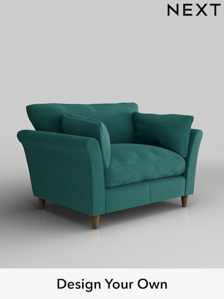 Fine Chenille Easy Clean/Dark Juniper Green Hartley Relaxed Sit (W43131) | £1,025